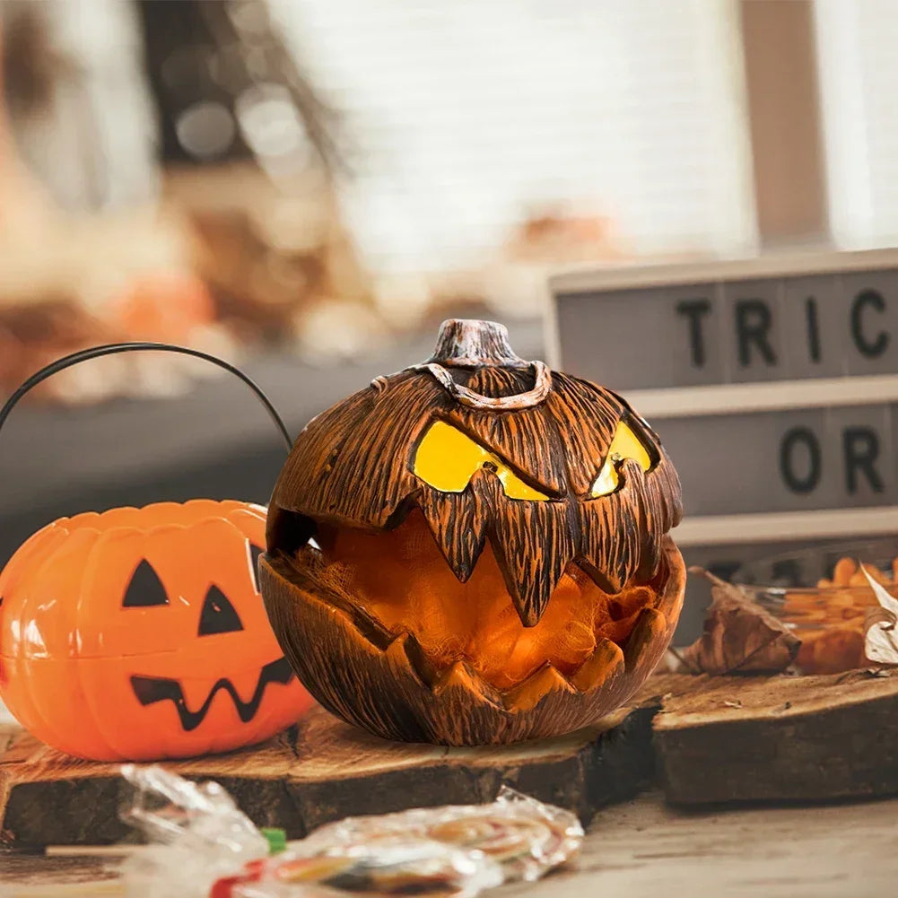 Noise-Activated Halloween Pumpkin Light and Sound Decoration
