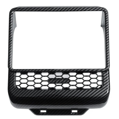 Rear Screen Cover Protector Frame Back Air Vent Trim White ABS Car Interior Accessory for Model Y Juniper