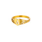 Fashion Hollow Initial Letter Heart Rings For Women Gold Color Stainless Steel A-Z Letter Ring Aesthetic Wedding Jewelry Gift