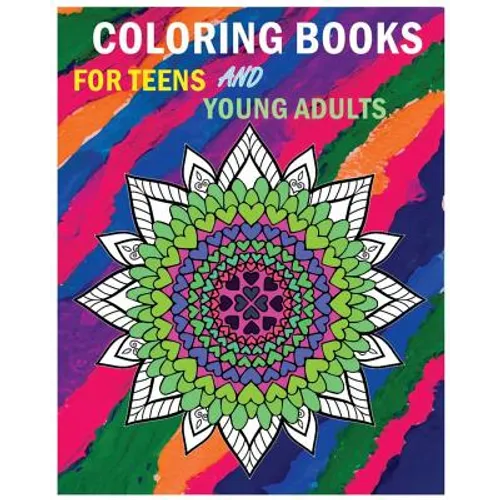 Coloring Books For Teens And Young Adults: Happy mandala coloring page (+100 Pages) - Paperback