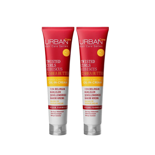 URBAN Care Leave-in Hair Cream for Curly & Wavy Hair - Moisturizing, Hibiscus & Shea Butter, 11.83 fl oz