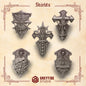 3d Printed Crimson Lords Shields x5 by Greytide Studio