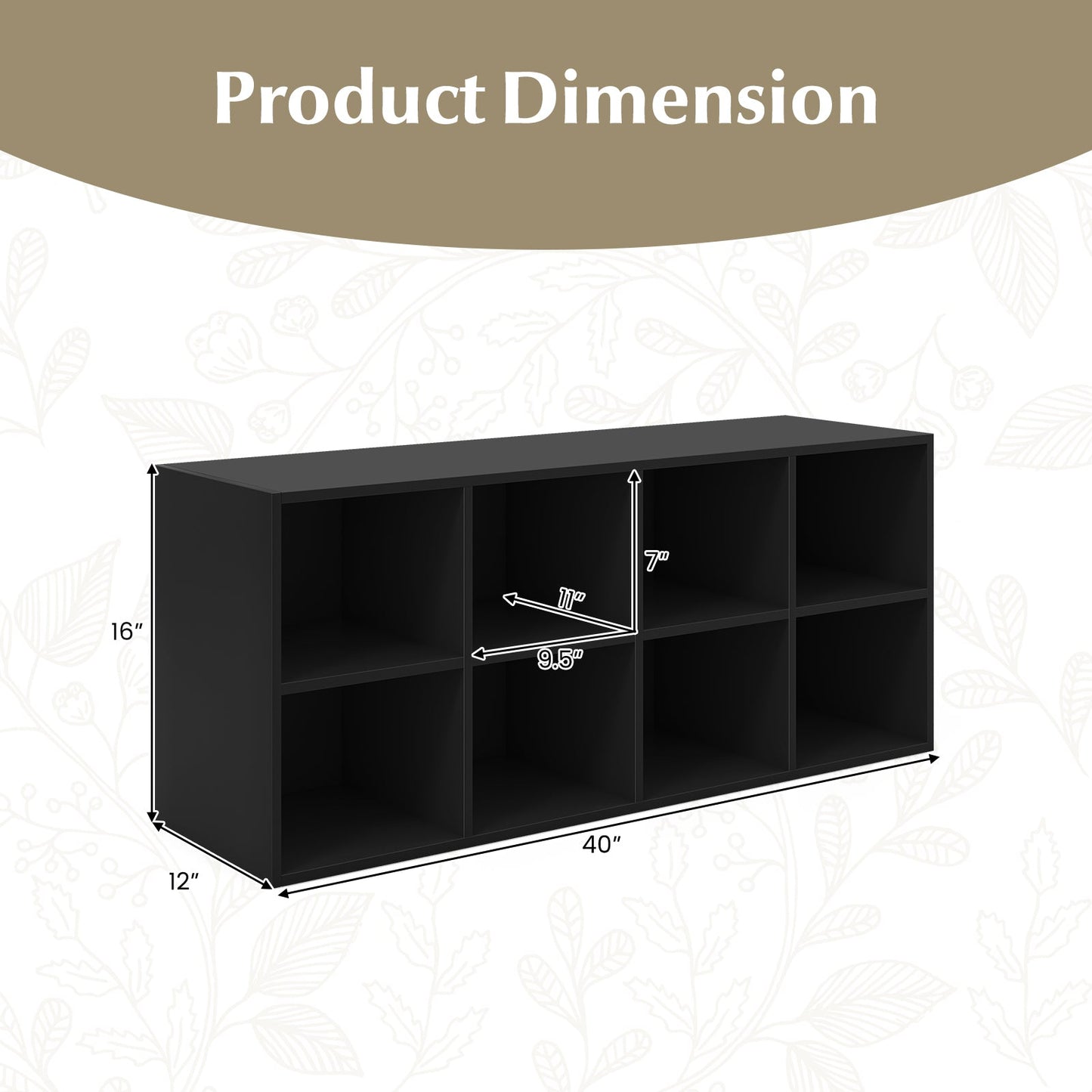 8 Cubbies Shoe Organizer with 500 LBS Weight Capacity
