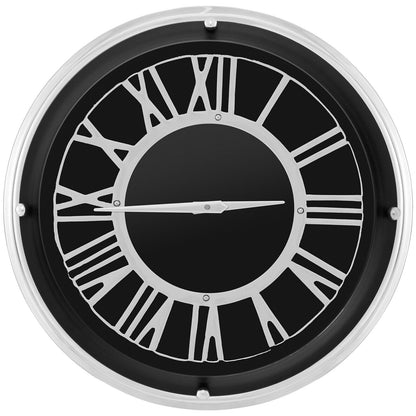 13.5/17.5 Inch Silent Wall Clock with Silver Frame