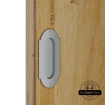 Barn Door Full Radius with Wings Flush Pull