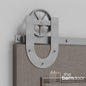 Wagon Wheel Horseshoe Heavy Duty Sliding Barn Door Hardware Kit
