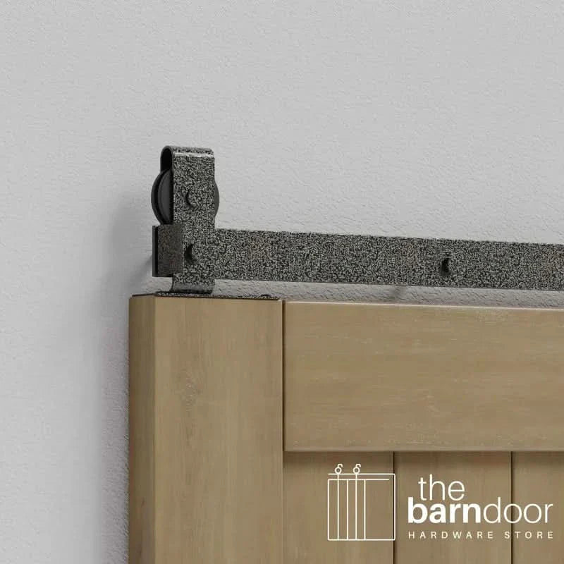 Modern J Top Mount Bifold Barn Door Hardware Kit | 8 Door Biparting