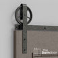 Wagon Wheel Heavy Duty Sliding Barn Door Hardware Kit