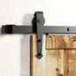 Arrow Black Single Track Barn Door Hardware Kit