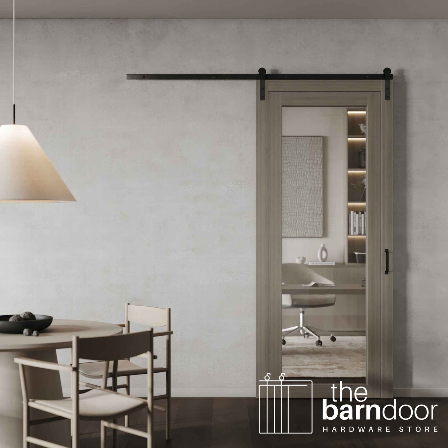 Modern Straight Strap Barn Door Hardware Kit
