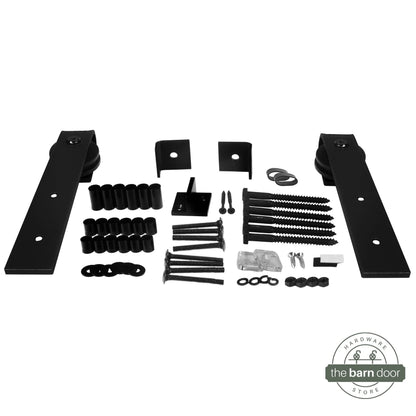 J Strap Heavy Duty Sliding Barn Door Hardware Kit