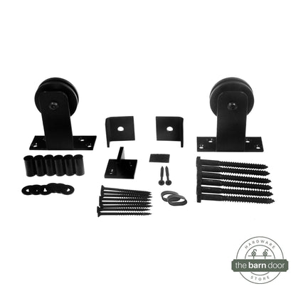 Double Track Bypass Barn Door Hardware Kit