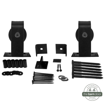 Modern J Top Mount Barn Door Hardware Kit