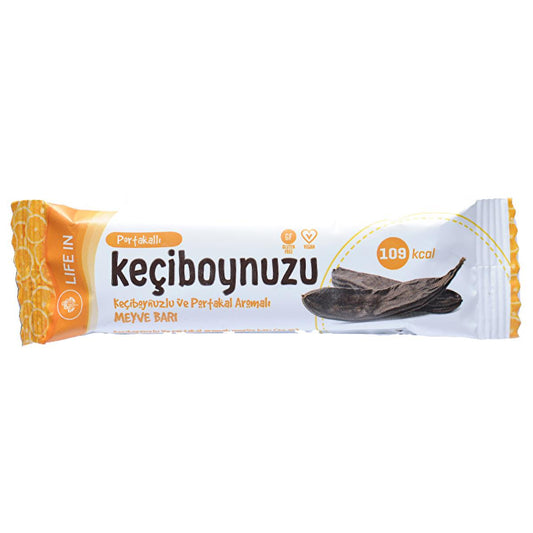 Life In Carob & Orange Fruit Bar: Healthy Kids Snack, No Added Sugar, Low Glycemic Index Ð 35g