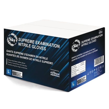 Pallet Sky Black Nitrile Exam Gloves of 100 Cases(100,000 Gloves) 5 mil Thick Powder-Free Heavy Duty Disposable