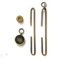 Slide Clasp with Magnet 4" (10cm) Antique Gold Flat