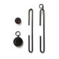 Slide Clasp with Magnet 4" (10cm) Metallic Black Flat