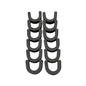 TRAPSKI Non-Skid Rubber Slot Inserts for Ski & Snowboard Racks – Gray 4-12 Packs