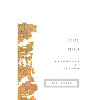 If Not, Winter: Fragments of Sappho - Paperback