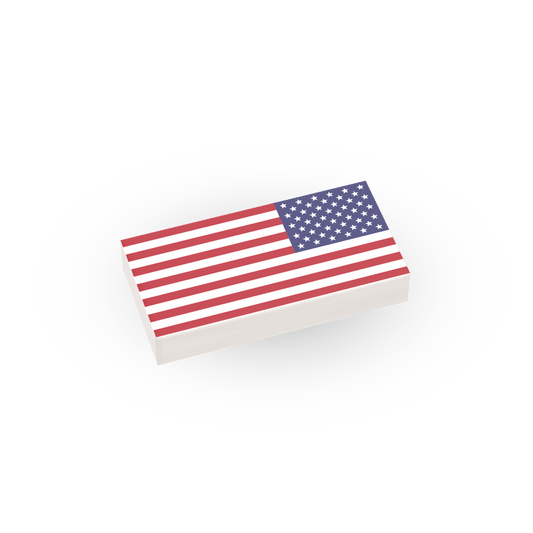 USA Flag Reversed - Small - Custom Printed - Made Using LEGO® Parts