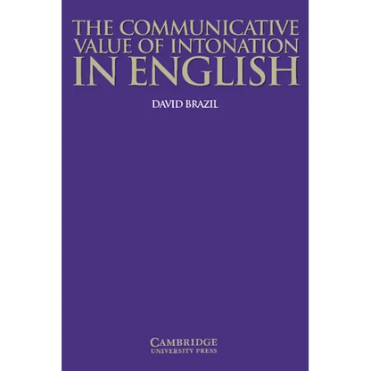 The Communicative Value of Intonation in English - Paperback