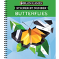 Brain Games - Sticker by Number: Butterflies (28 Images to Sticker) - Spiral