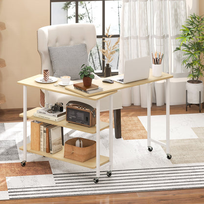 Modular L-shaped 4-Seat Sectional Sofa with Reversible Chaise and 2 USB Socket