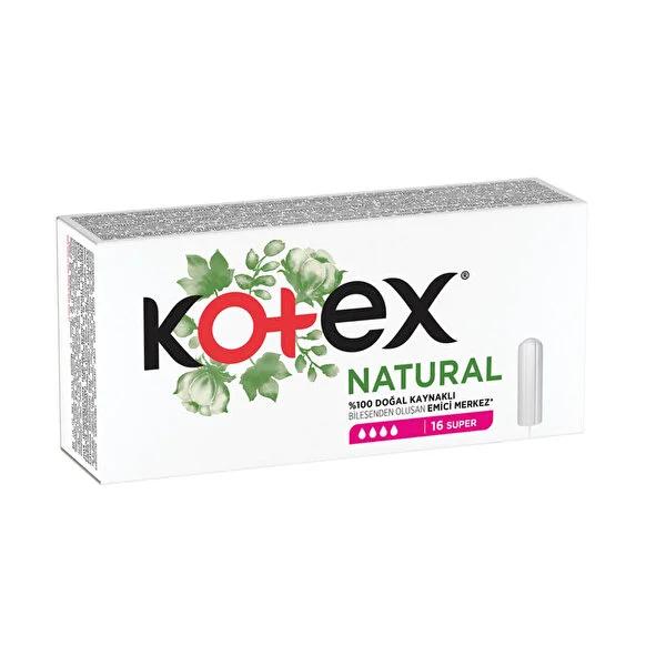 Kotex Natural Super Tampons 16 Count - Biodegradable | Organic
