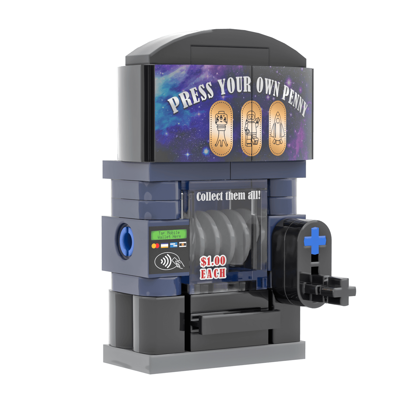 Penny Press - Space Themed - Custom Printed Set - Made Using LEGO® Parts