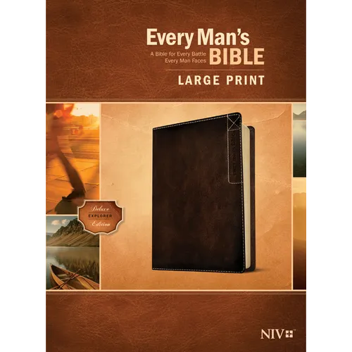 Every Man's Bible Niv, Large Print, Deluxe Explorer Edition (Leatherlike, Rustic Brown) - Imitation Leather