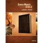 Every Man's Bible Niv, Large Print, Deluxe Explorer Edition (Leatherlike, Rustic Brown) - Imitation Leather