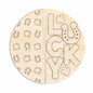 Unfinished Wood St Patrick's Day Lucky Door Sign Kit | Wood Craft Cutouts | 1/4" Thick |