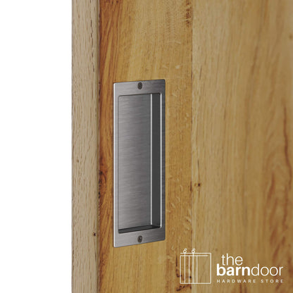 Barn Door Stainless Steel Square Corner Flush Pull