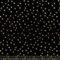 Starry Mini Starry Black Gold Cotton 43"/44" Fabric Per Yard