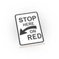 Stop Here on Red Street Sign - Custom Printed 2x3 Tile - Made Using LEGO® Parts