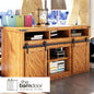 Straight Strap Cabinet Barn Door Hardware Kit | Matte Black