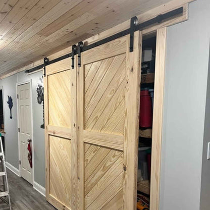 Slanted Pine Wood DIY Barn Door
