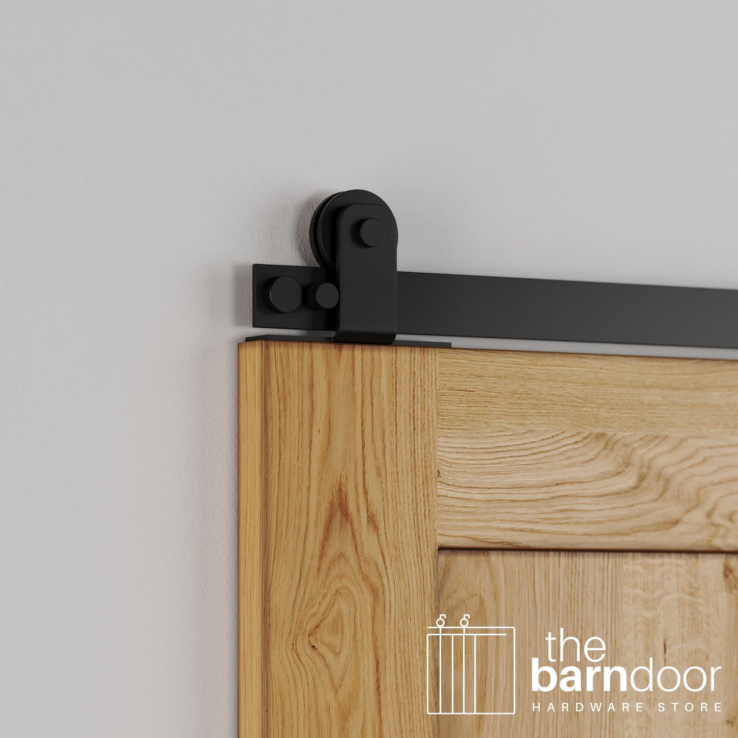 Straight Top Mount Stainless Steel Barn Door Hardware Kit