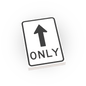 Straight Only Sign - Custom Printed 2x3 Tile - Made Using LEGO® Parts