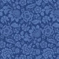 Sweet Cherry - Tonal Floral Navy/Blue Cotton 44"/45" Fabric Per Yard