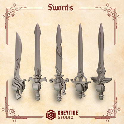 3d Printed Crimson Lords Swords x10 by Greytide Studio