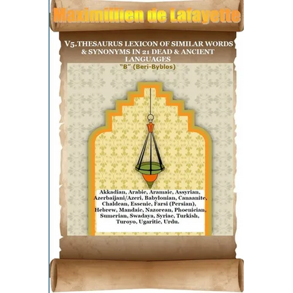 V5. Thesaurus Lexicon of Similar Words & Synonyms in 21 Dead & Ancient Languages - Paperback