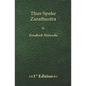 Thus Spake Zarathustra - 1st Edition - Paperback