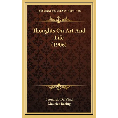 Thoughts On Art And Life (1906) - Hardcover