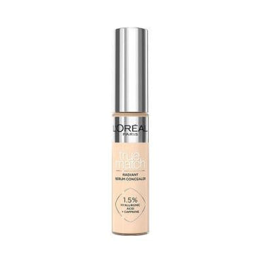 L'Oreal Paris True Match Radiant Serum Concealer - Lightweight Hyaluronic Acid Concealer for Dark Circles & Blemishes