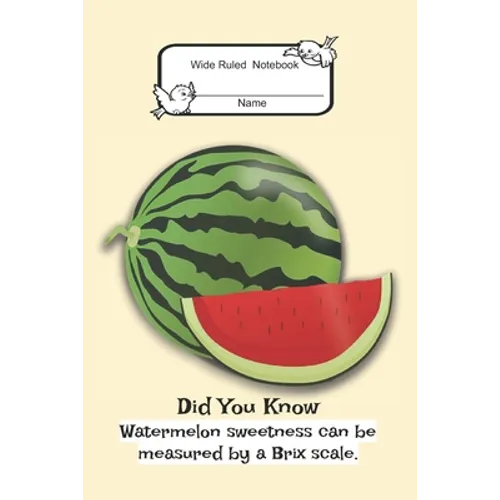 Composition Book: Wide Rule- Watermelon - Paperback