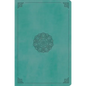 ESV Value Compact Bible, Red Letter (Trutone, Turquoise, Emblem Design) - Imitation Leather