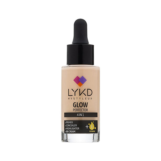 LYKD Multifunctional Foundation Makeup - Natural Finish, Moisturizing, 4-in-1 BB Cream with Concealer and Illuminator