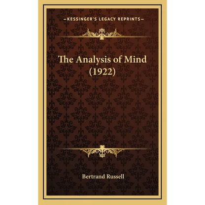 The Analysis of Mind (1922) - Hardcover