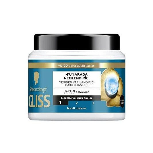 Gliss Aqua Revive Hydrating Hair Care Mask with Hyaluron & Seaweed Extract - 48 Hour Hydration, Nourishing & Shiny Hair